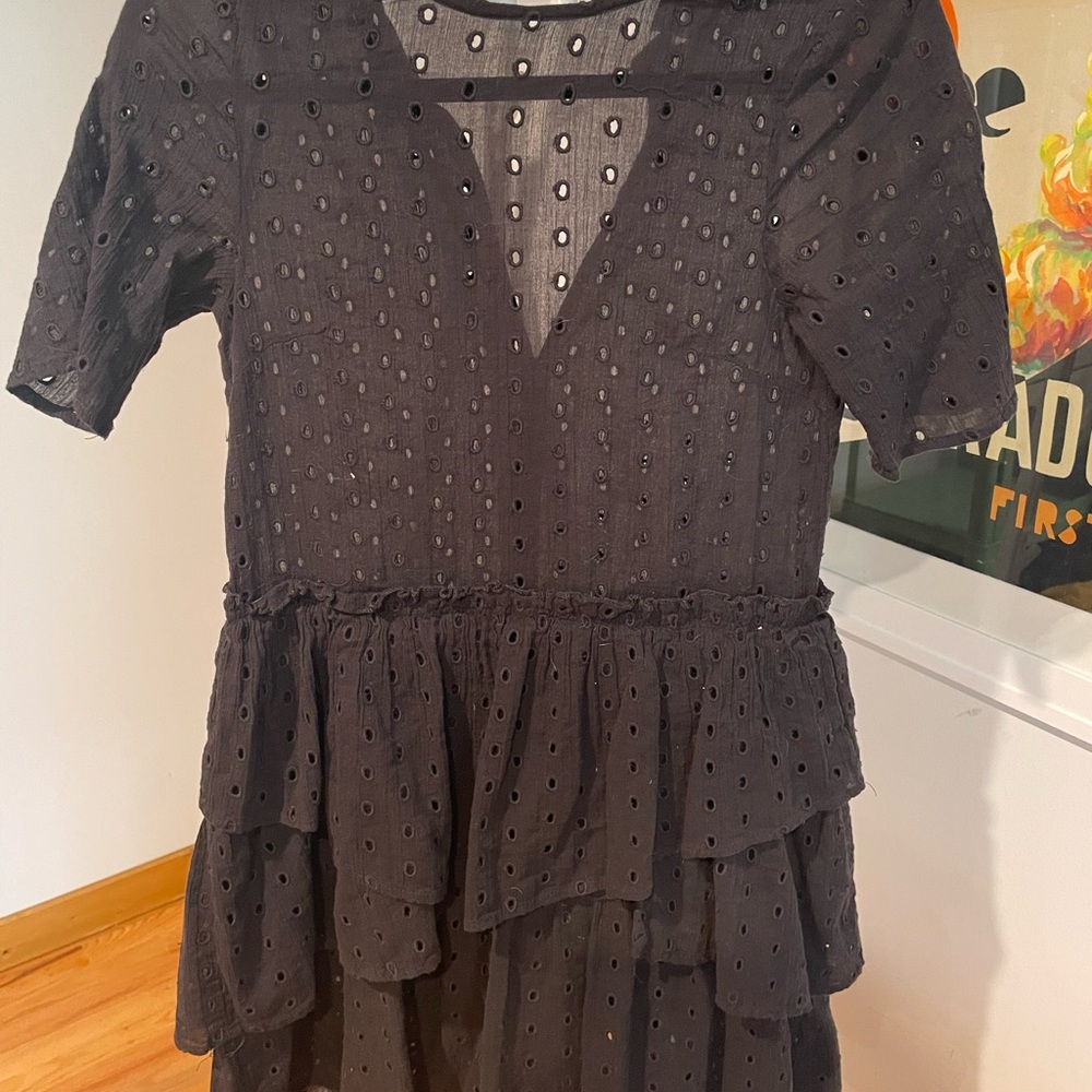 Black dress with eyelets